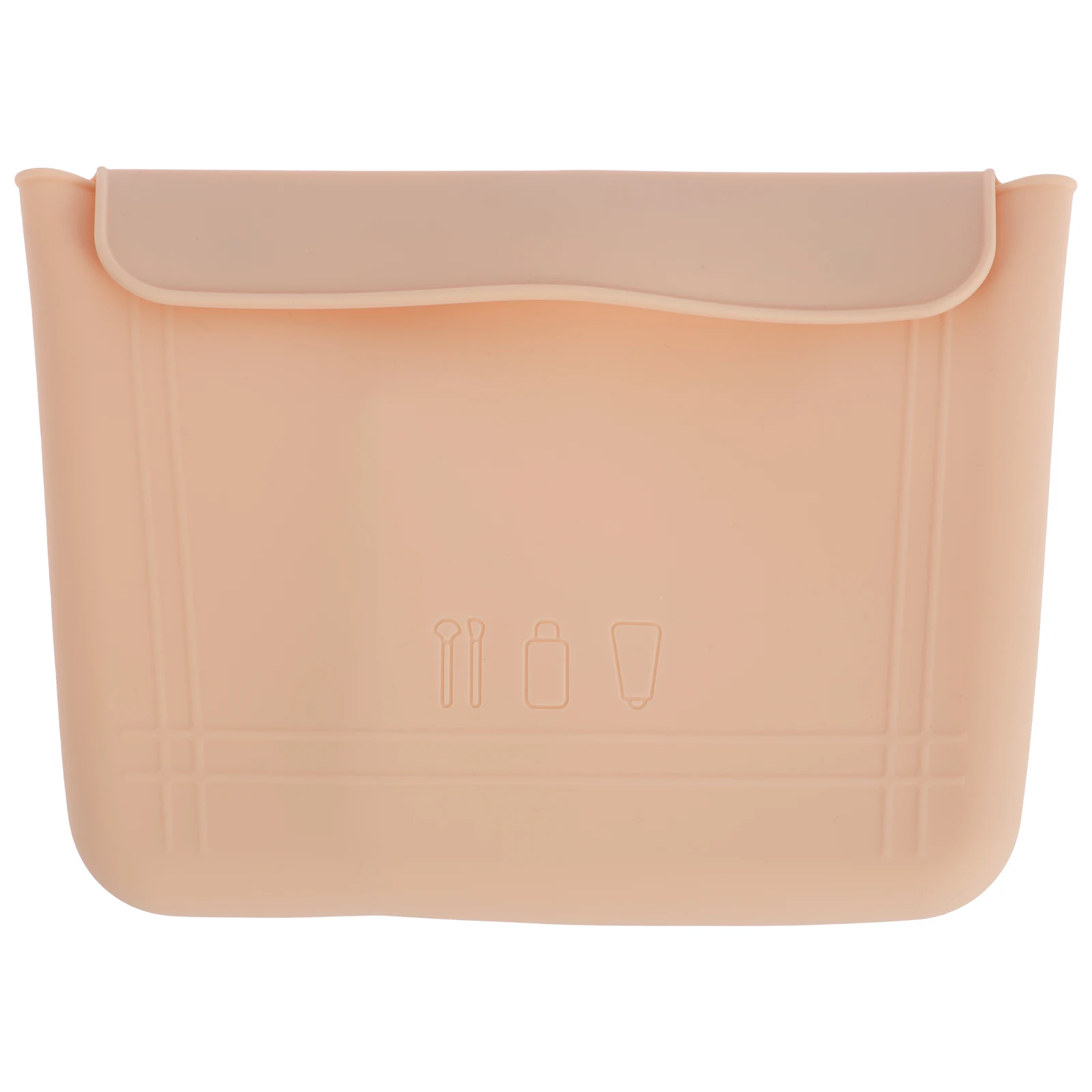 

Harupink Silicone Makeup Bag Easy Carry Cosmetic Bag with Double Magnetic Buckle Flap Large Capacity Travel Cosmetic Bag