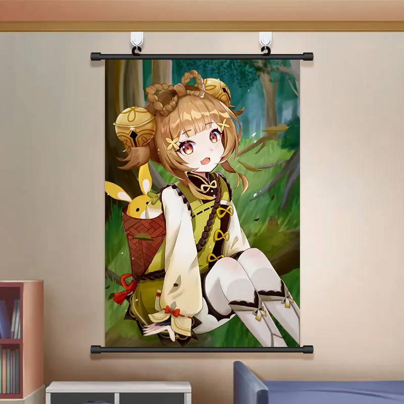 

Anime Genshin Impact Yaoyao poster Fabric Wall Scroll Home Decor Anime Poster 20*30cm Gfits Cosplay