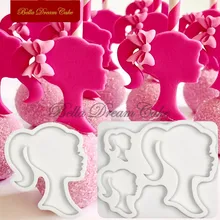 3D Fashion Girl Design Silicone Mold Chocolate Fondant Cupcake Mould DIY Clay Resin Model Cake Decorating Tools Kitchen Bakeware