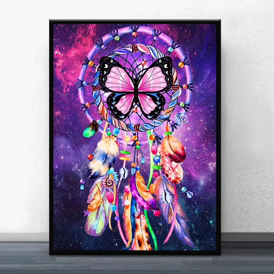 

Алмазная вышивка красочные Ловец снов перо алмазная живопись Новинка полная вышивка крестиком Мозаика Стразы