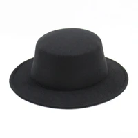 ladies fedora solid color faux wool hepburn gentleman jazz hat elegant english wide brimmed hat mens and womens bowler hats