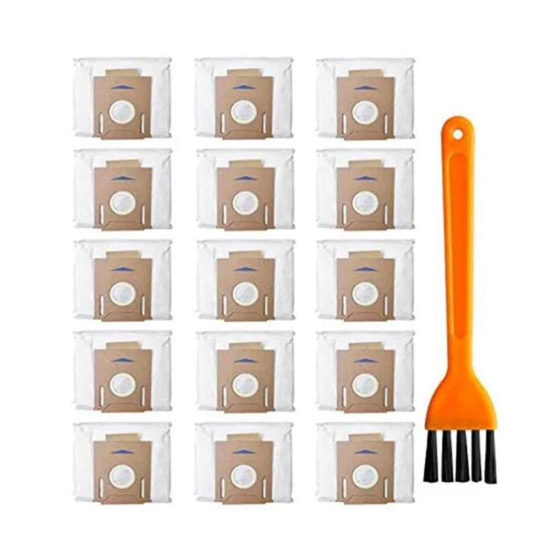 

15 Pack Replacement Vacuum Dust Bags for Ecovacs DEEBOT OZMO T8 AIVI T8 Max and T8 Series DX93 Vacuum Cleaner Spare Part