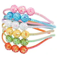 2022 new sequins ball headbands for girls child hair clip colorful hairbands birthday gifts headwear headband hair accessories