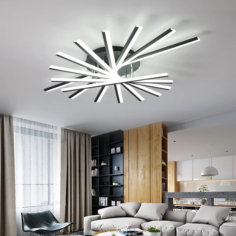 

Nordic Modern LED Chandelier Lamp For Bedroom Dining room Indoor Decoration Fixture Living Black Pendant Lamps Luster Luminaire
