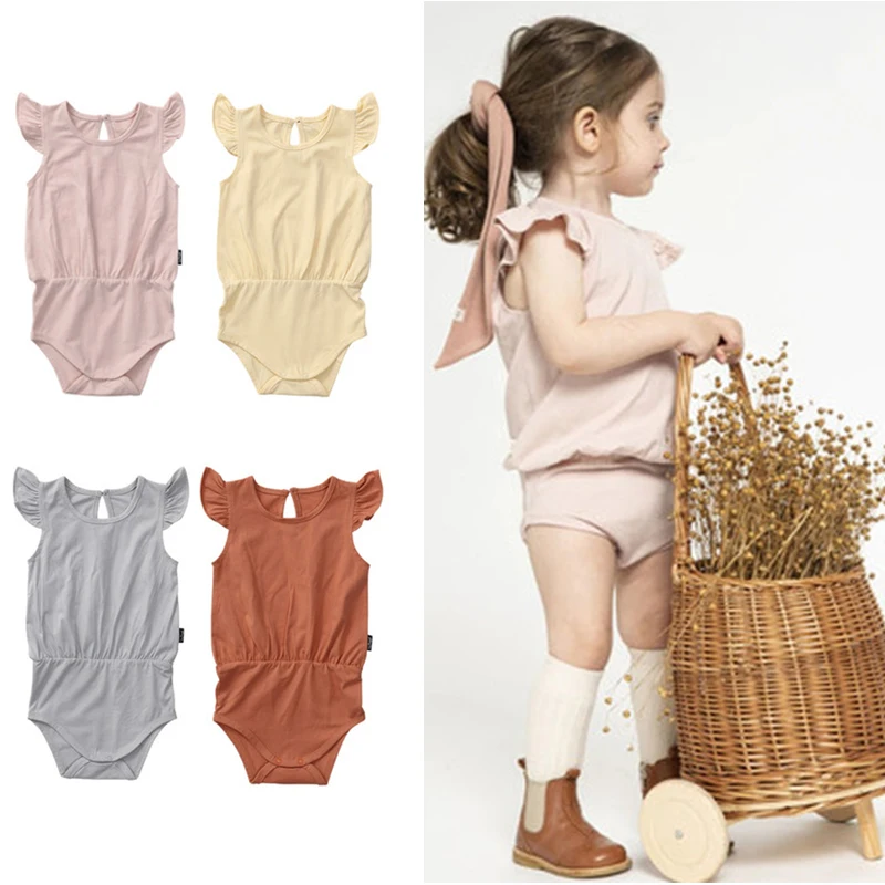 

2022Summer Newborn Baby Jumpsuit Cotton Sleeveless Tank Top Baby Boy Girl Clothes Baby Jumpsuit Fashion Solid Color Baby Clothes