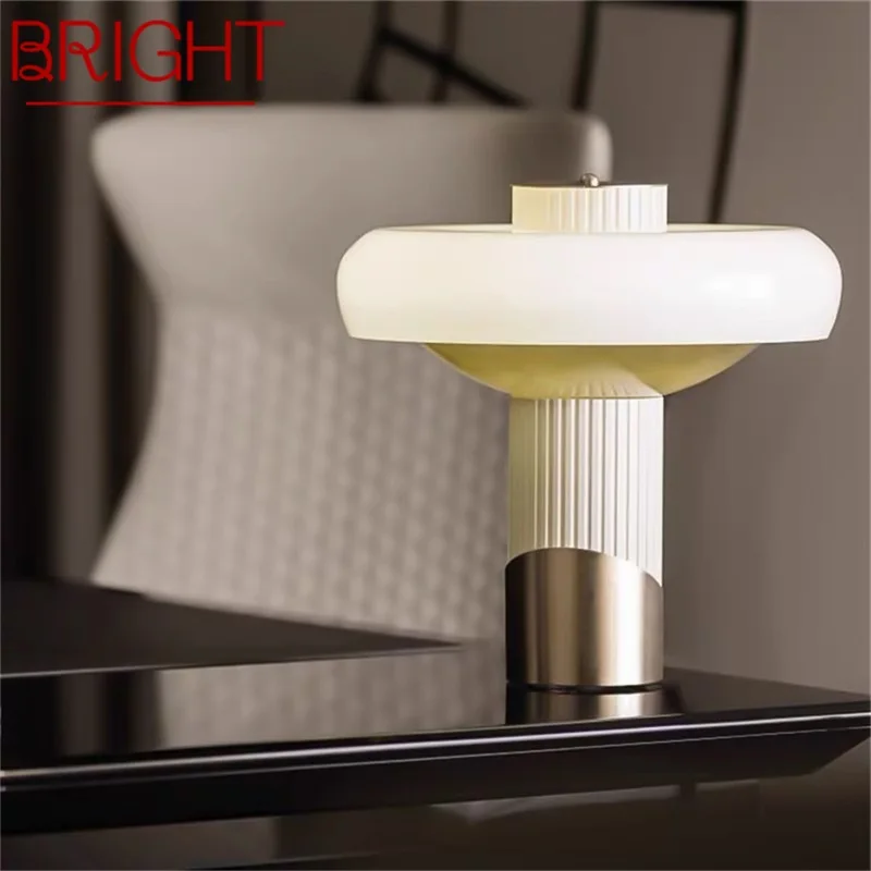 

BRIGHT American Style Table Light Postmodern Simple Creative Mushroom Decorative For Living Room Bedroom LED Desk Lamp