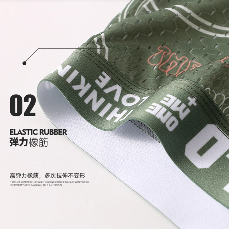 NEW Men Ice Silk Boxers Mesh Panties Fashion Summer Cool Man Underwear Breathable Male Sports BoxerShorts Underpants 4pcs