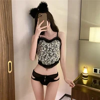 lace panties womens stretch knitted low waist lace t pants with bow knots seamless hip lifting breathable anti glare panties