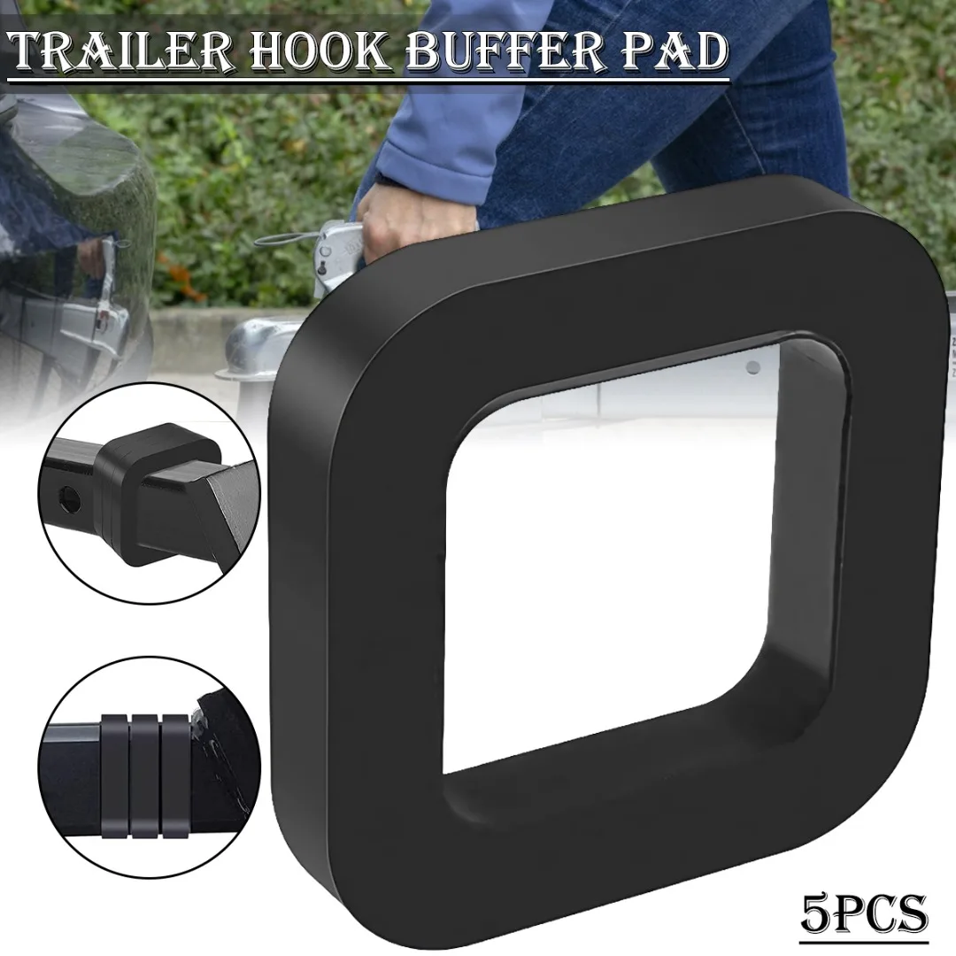 

5 Pcs Silencer Pad 2.1 Inch Hitch Receiver Muffler Trailer Link Damping Rubber Block For Adjustable Ball Mounts Reduce Noise