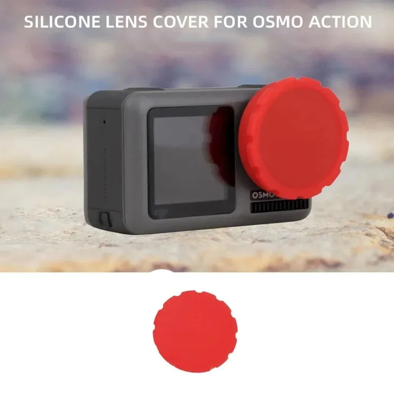 

Silicone Camera Lens Cover for DJI OSMO ACTION 3 Camera Elastic Durable Lens Protect Cap for DJI Osmo Action3 Camera Accessories