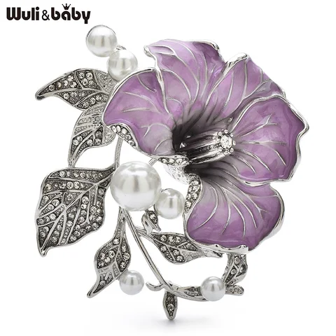 Wuli&baby эмалированная брошь Morning Glory