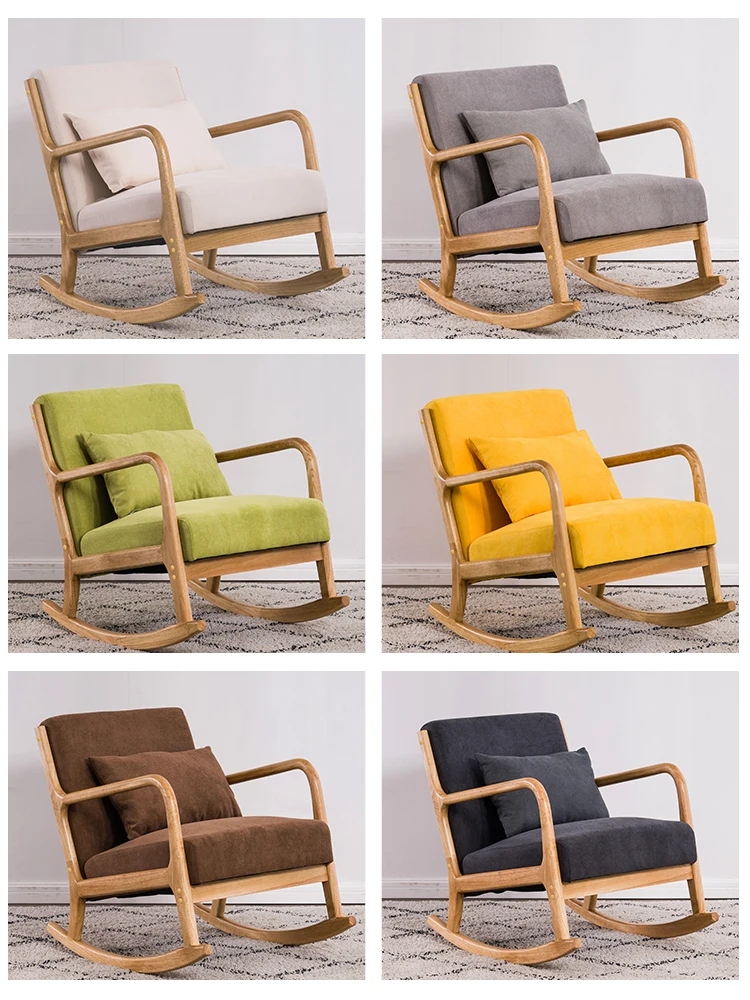 Кресло-качалка GY для отдыха одноместное кресло-качалка из твердой древесины