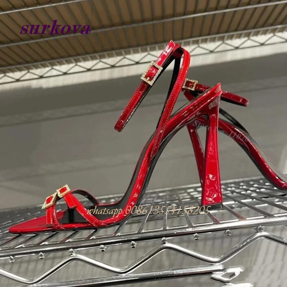 

Cross Buckle Pointed Toe Sandals Ankle Strap Strange Style Slingback Women's Sandals 2022 New Arrival Luxury Runway Shoes Sexy