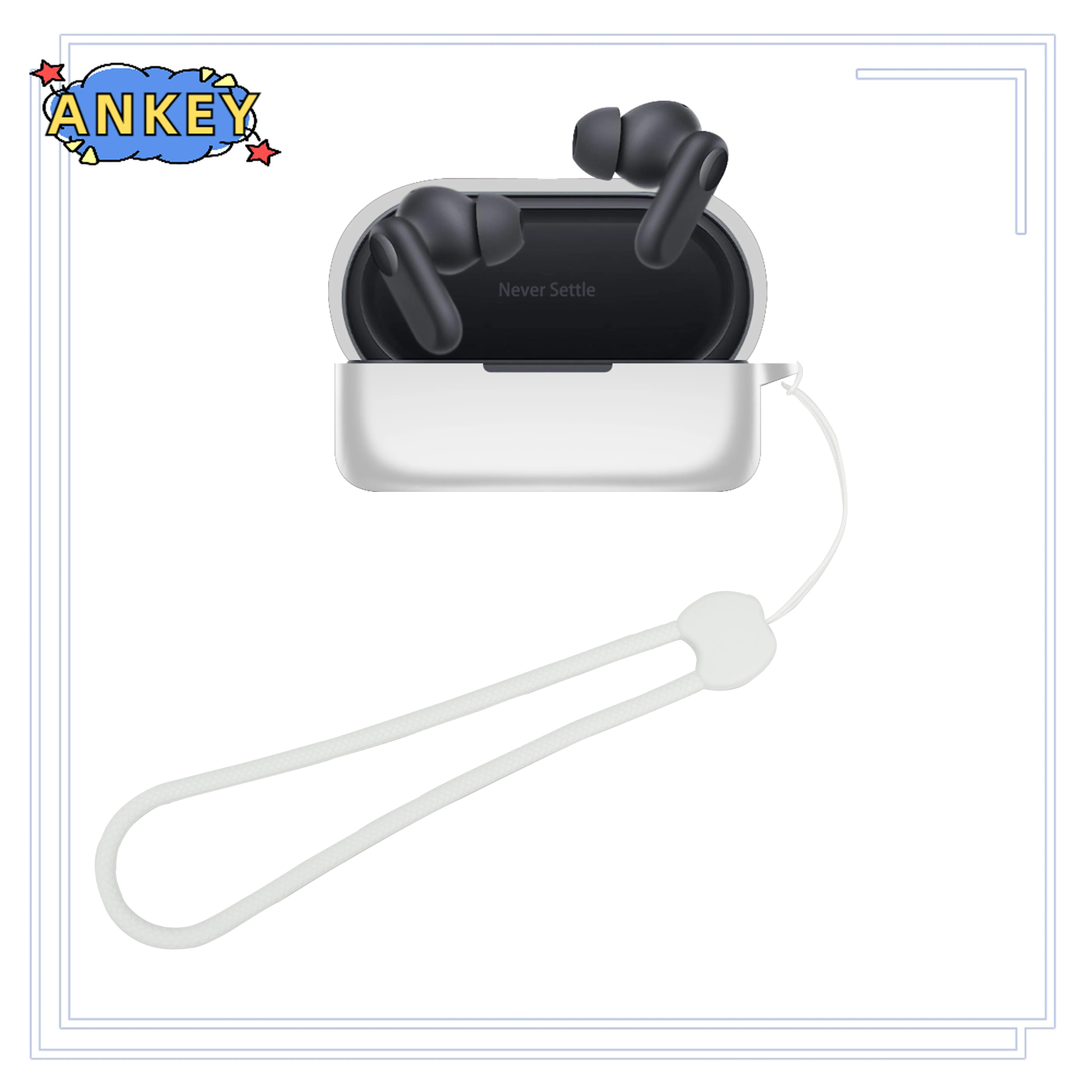 Мягкие силиконовые беспроводные наушники-вкладыши Bluetooth с защитой от падения для