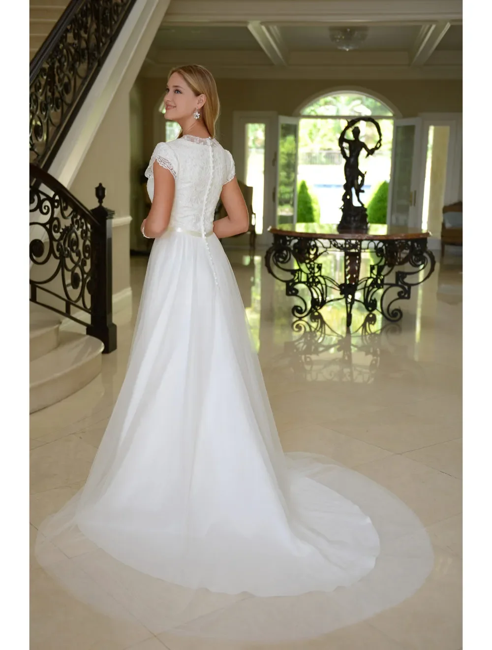 Элегантные Длинные Скромные Свадебные платья с рукавами Новое поступление