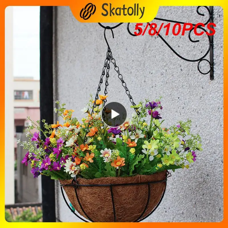 

5/8/10PCS Hand Made Plant Basket Easy To Install Can Be Hung Anywhere Flowerpot Outdoor And Weather Resistant