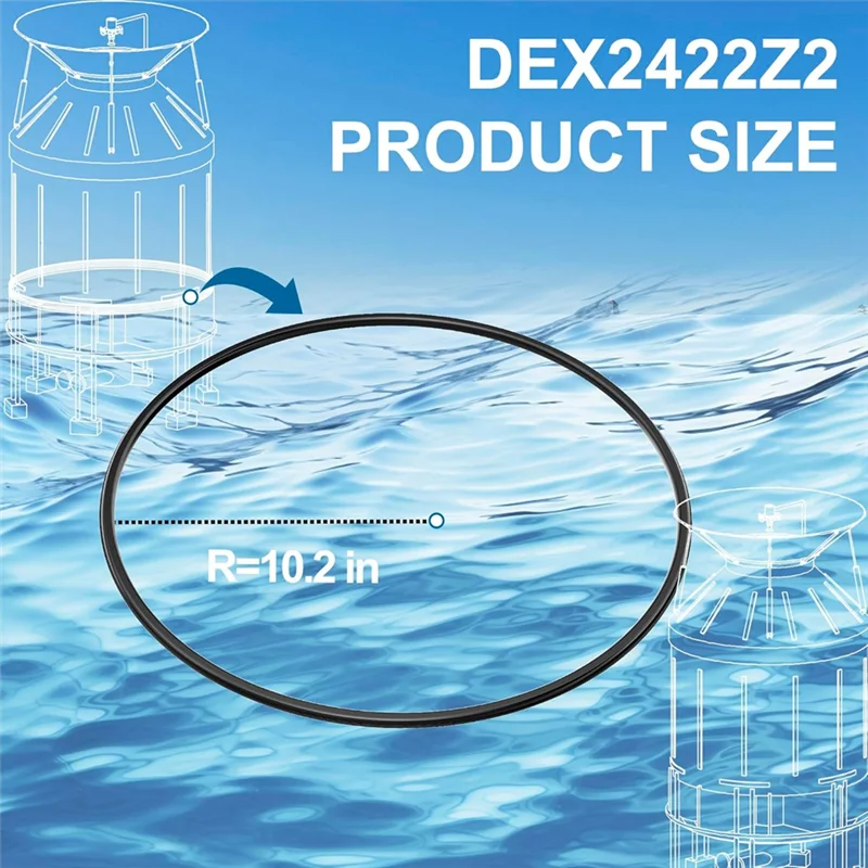 ABFS DEX2422Z2 металлическое усиленное уплотнение, для фильтра для бассейна Hayward Pro-Grid De и Swimclear, замена для DE2420 DE3620 DE4820 (art.: 3920d0100b59a) - 3920d0100b59a