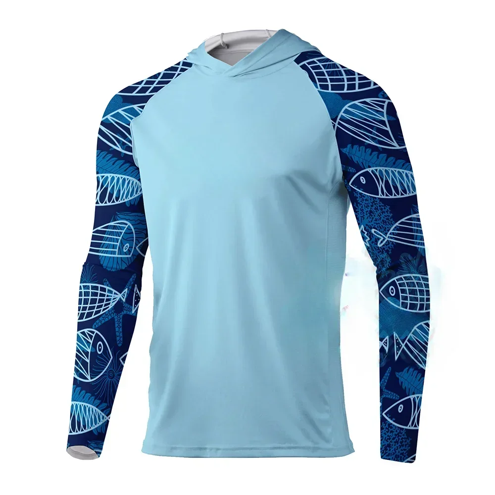 Мужские рубашки с длинными рукавами для рыбалки и УФ-излучения Upf 50+ Одежда