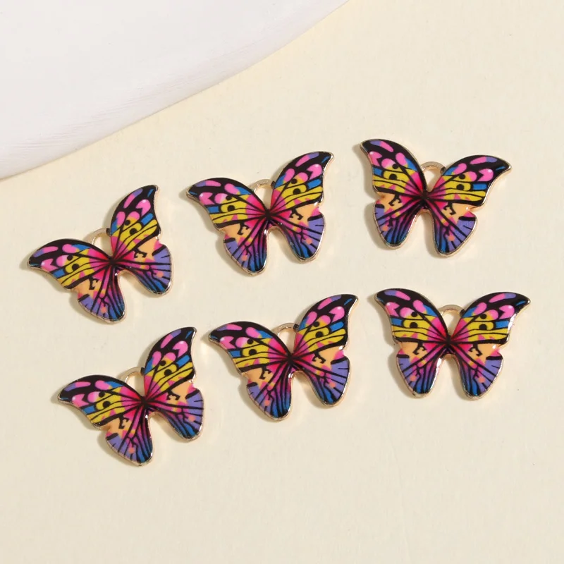 

Подвеска в виде бабочки и насекомых, золотистого цвета, 21,5x15 мм, 10 шт.