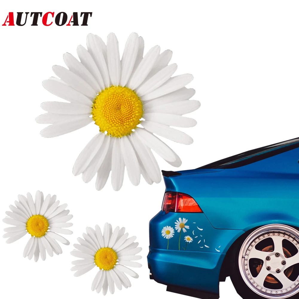 AUTCOAT 1 комплект Цветочные наклейки для автомобиля окна бампера ноутбука