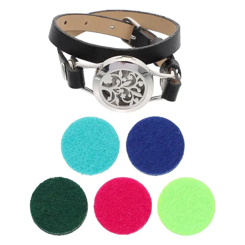 

Aromatherapy Decorative Diffuser Bracelet Chic Aroma Bracelet Hollow-out Perfume Bracelet Multilayer Leather Wristbands Bracelet