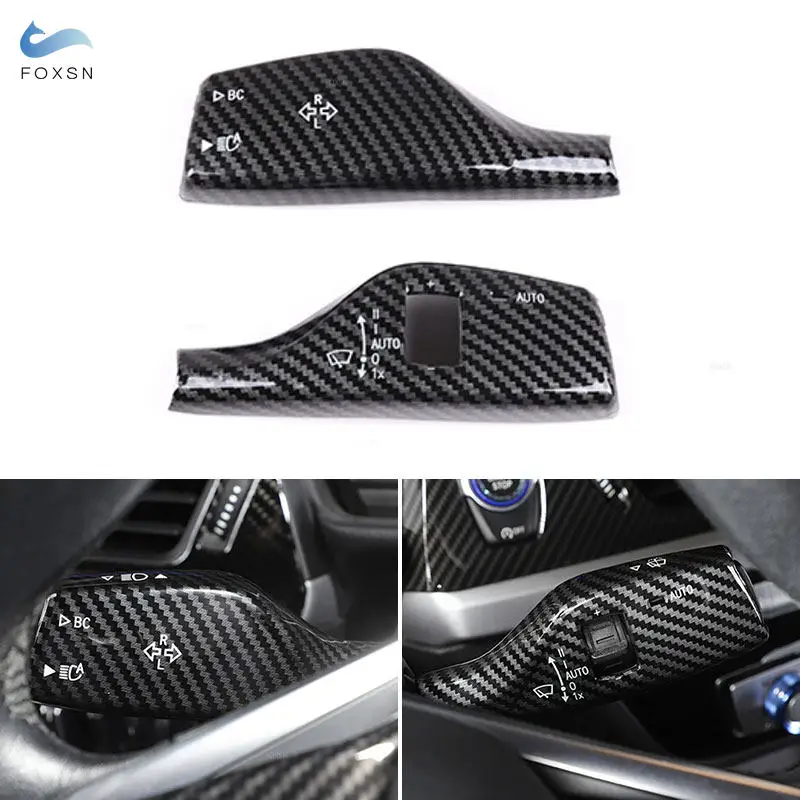 

Carbon Texture Turn Signal Windshield Wiper Lever Switch Trim Cover For BMW 1 2 3 4 5 6 7 Series F20 F52 G20 G22 G30 G38 G32 G11