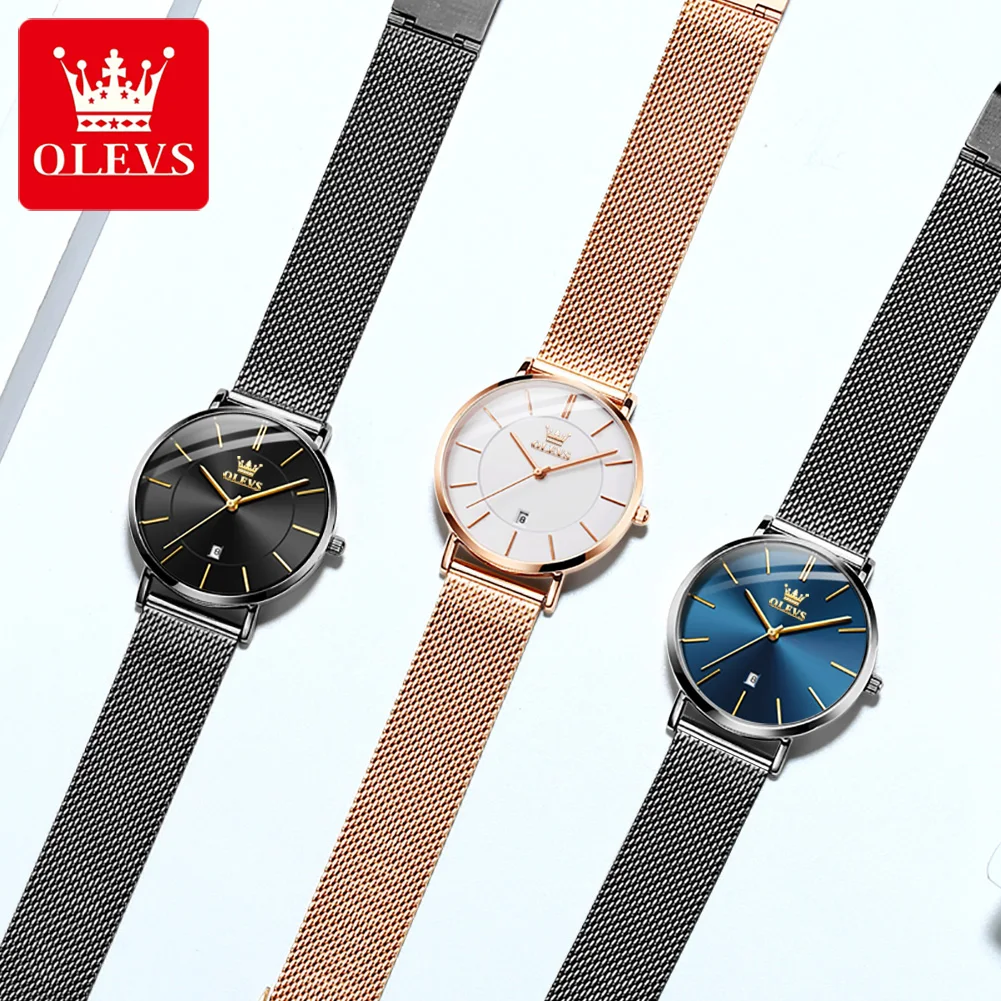 OLEVS Original Women Quartz Watches Top Luxury Brand Waterproof Stainless Steel Elegant Dress Ladies Wristwatches Reloj Mujer