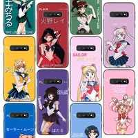 cartoon sailor moon anime phone case for samsung galaxy s10 plus s20 fe s21 s22 ultra s10e s8 s9 s7 edge j4 housing shell coqu