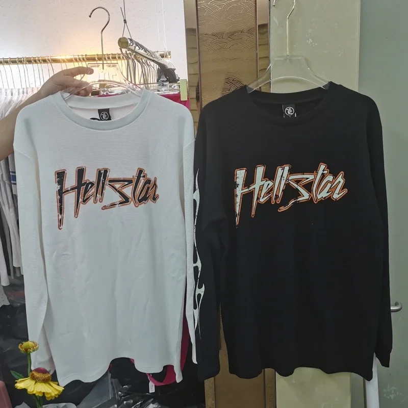 

Real Picture Hellstar T-shirt Sweatshirts One Day Shipped Out Loose Casual Fashion Men Women Couples Long Sleeve Pullovers