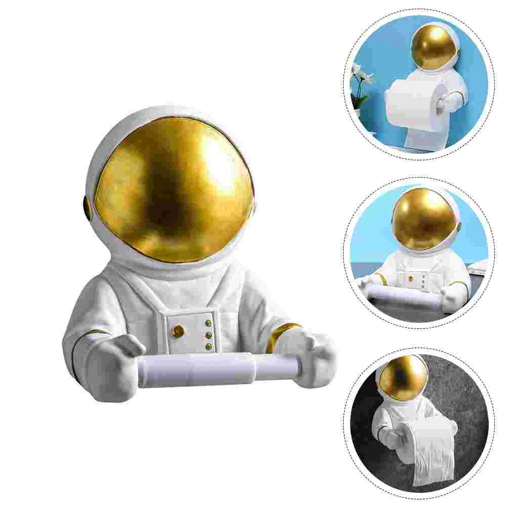 

Astronaut Tissue Holder Toilet Paper Shaped Rack Bracket Wall Mounted Resin Stand Unique