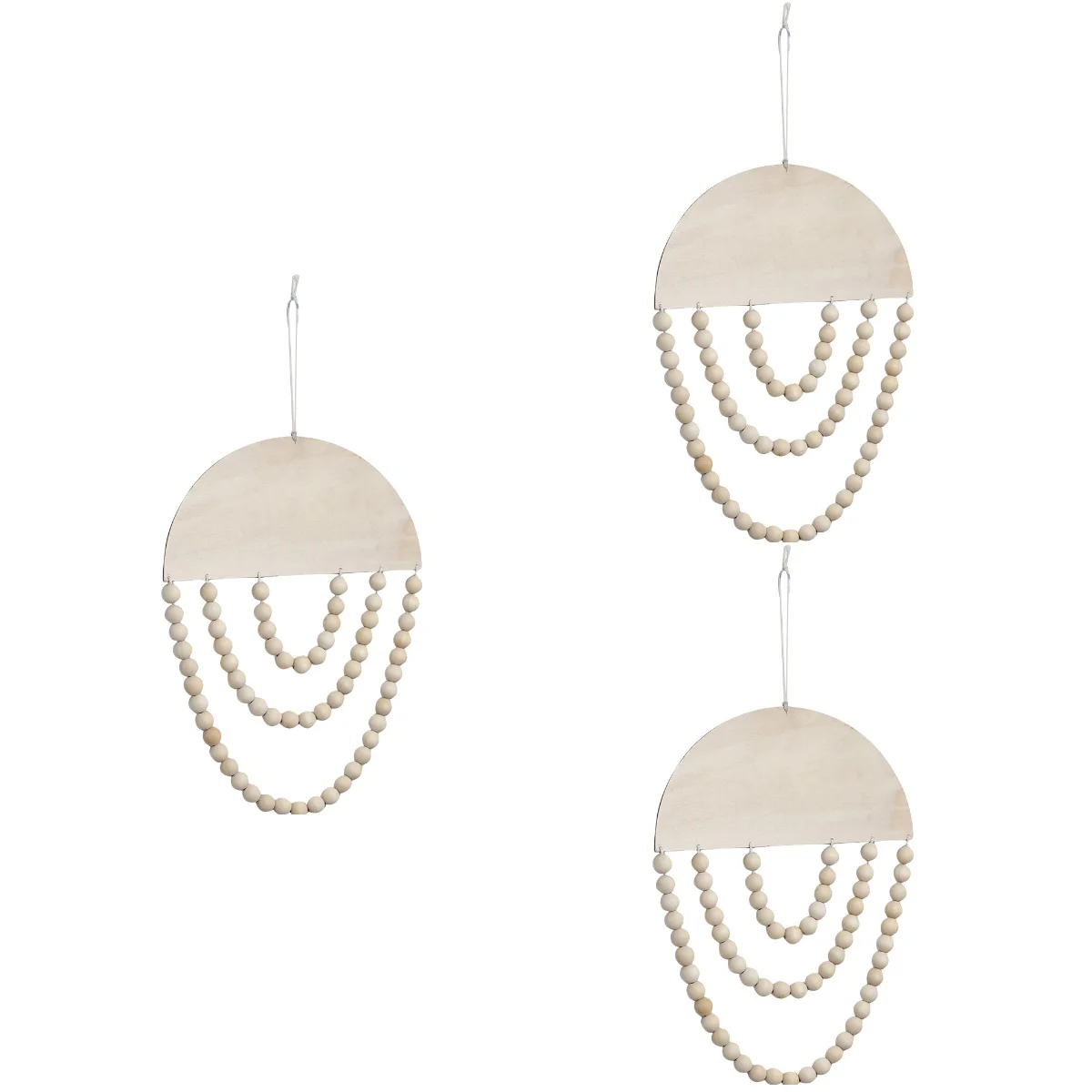 

3pcs Creative Wooden Beads Hanging Decor Hand-made Wall Pendant Home Decoration