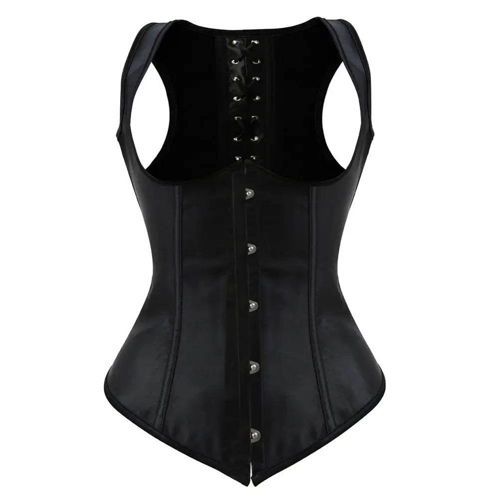 

Underbust Sexy Corset for Women Satin Steampunk Lace Up Boned Bustier Tops Straps Plus Size Carnival Party Clubwear Vintage