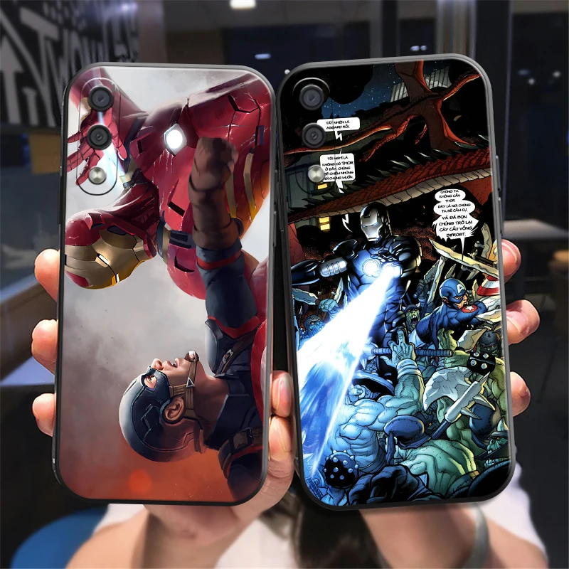

Popular Marvel Phone Case For Samsung Galaxy A01 A02 A10 A10S A20 A22 4G 4G 5G A31 Coque Black Funda Back Silicone Cover