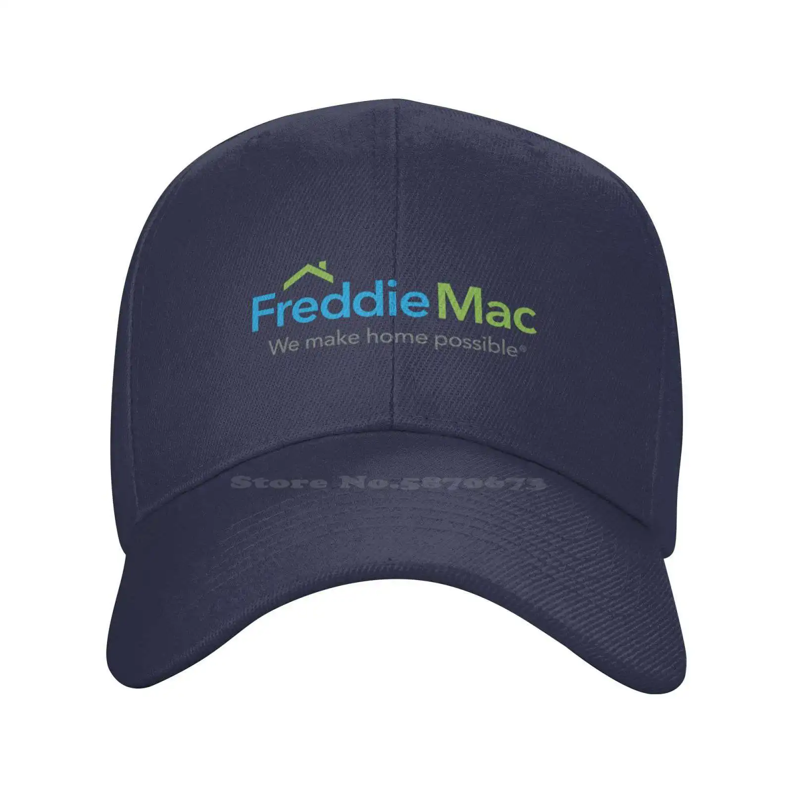 Freddie Mac logo Print Graphic Casual Denim cap Knitted hat Baseball cap