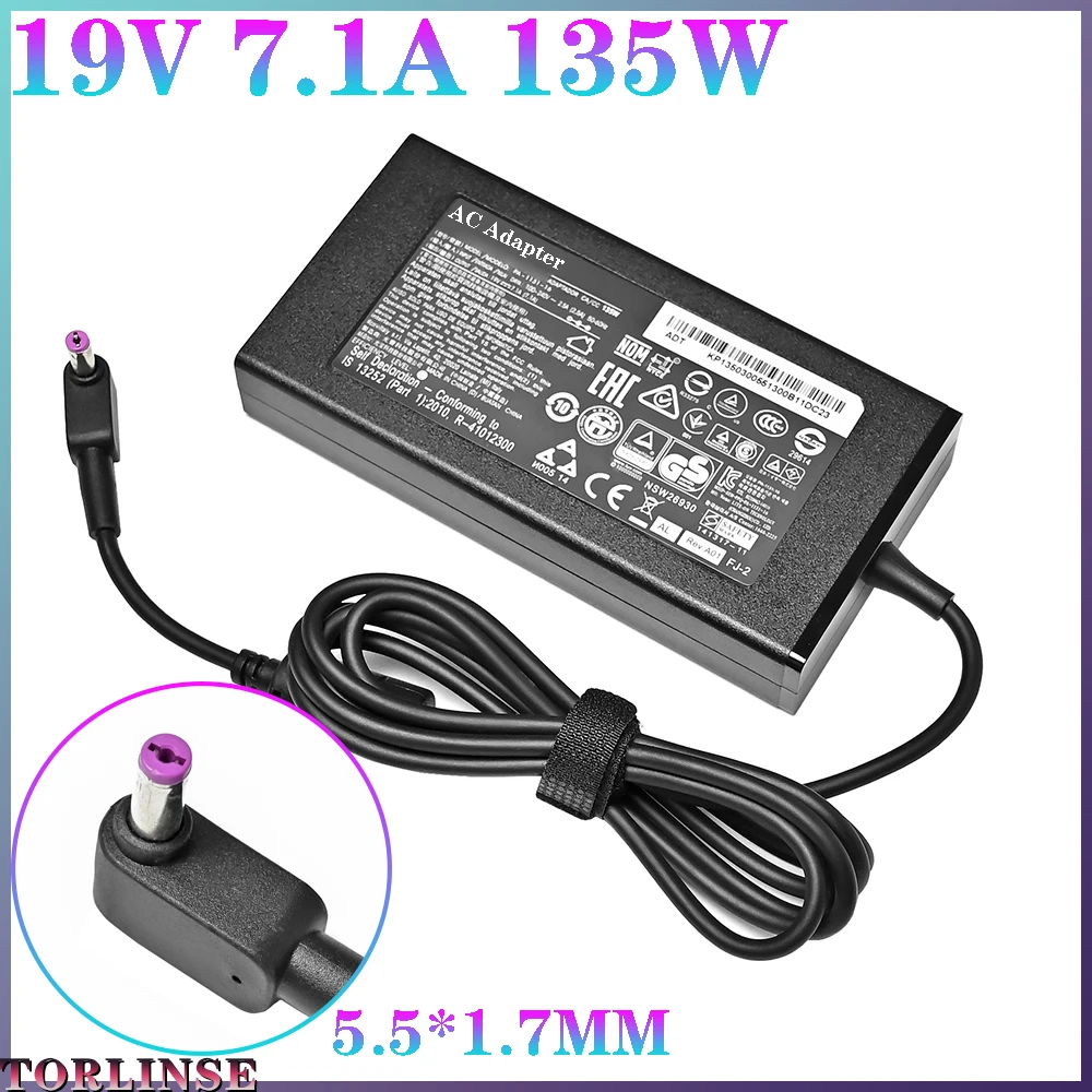 

19V 7.1A 135W Laptop AC Adapter Charger For ACER Aspire V17 Nitro 5 np515-52 Pa-1131-16 ADP-135KB VX5 VN7-792G-59CL