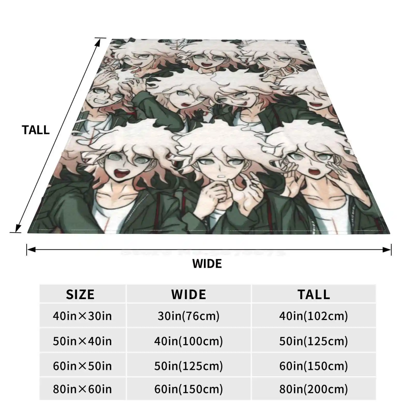 Супер теплые мягкие одеяла Nagito Komaeda накидка на диван/кровать/Путешествие