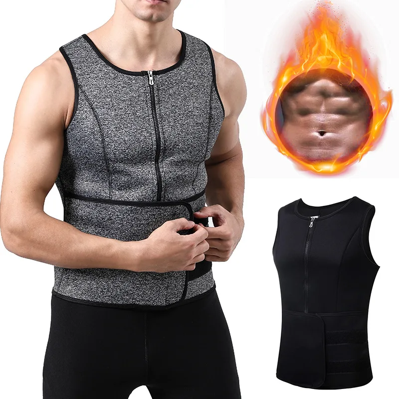 

Neoprene Men Shapewear Body Shaper Waist Trainer Sauna Suit Sweat Vest Slimming Underwear Weight Loss Shirt Fat Burner Corset