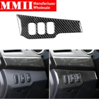 carbon fiber for mitsubishi lancer gts es de 2008 2015 dim light control sticker headlight switch cover trim car accessories