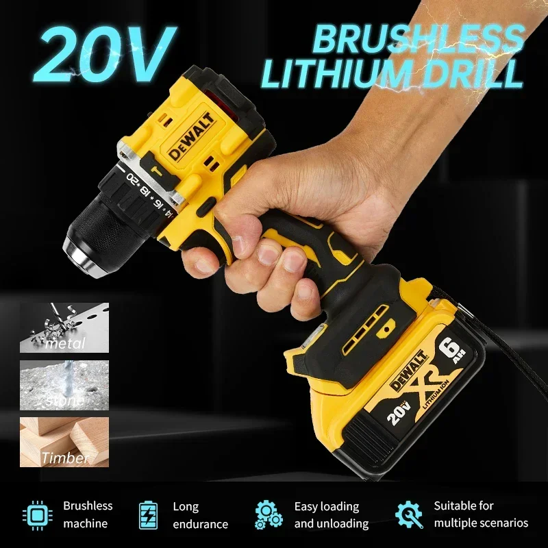 Фото Dewalt DCD805 Аккумуляторная ударная дрель Комплект голого инструмента 20 В МАКС. 1/2 дюйма Аккумуляторные электроинструменты Электродрель 전동드릴 dremel №2