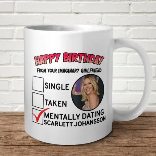 Чашка со скрытой девушкой из сериала сатлетт Йоханссон подарок на день рождения