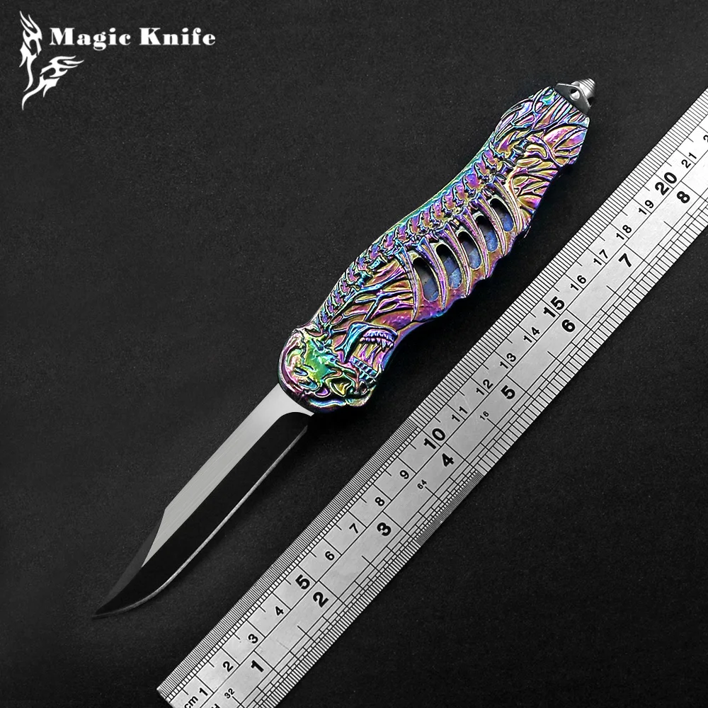 

Magic 6 Styles Heavy Duty Hollow Skeleton Outdoor Self Defense Knife Hunting Survival Folding Knives 440 Blade EDC Multi-tool