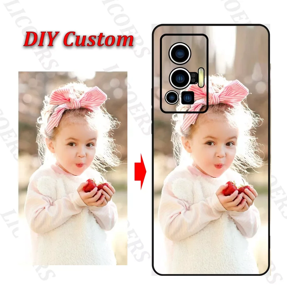 Custom Case for Vivo X80 X70 X60 Pro Plus X50 X30 Y51 Y31 Y72 S10 IQOO Neo 5 Y93S Y95 Z5X S7t U3X Cover DIY Photo Soft Silicon