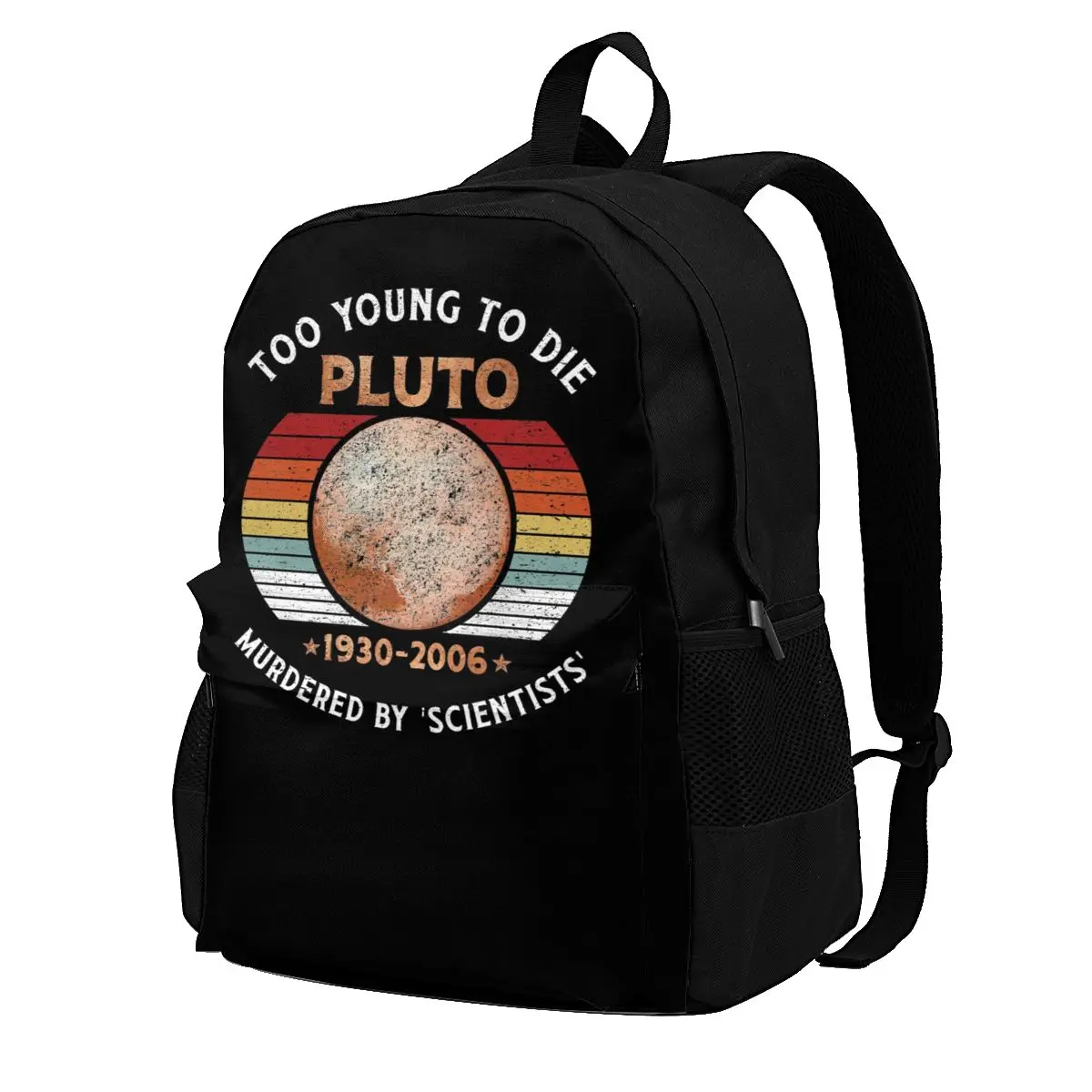 

Pluto Never Forget Backpacks reminder memory galaxy space planet Aesthetic Polyester School Backpack Youth Large Bags
