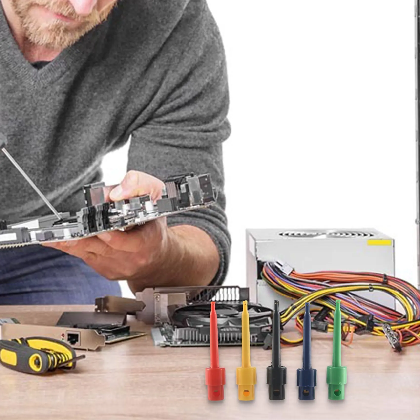 30 шт. измерительные зажимы тестовые насадки тестовый зажим для проводов