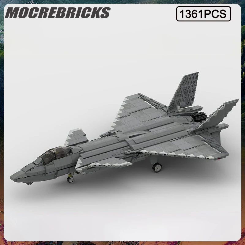

Military Series J-20 Stealth Fighter Armed Aircraft MOC Assembling Building Blocks Model DIY Children's Toys Christmas Gifts