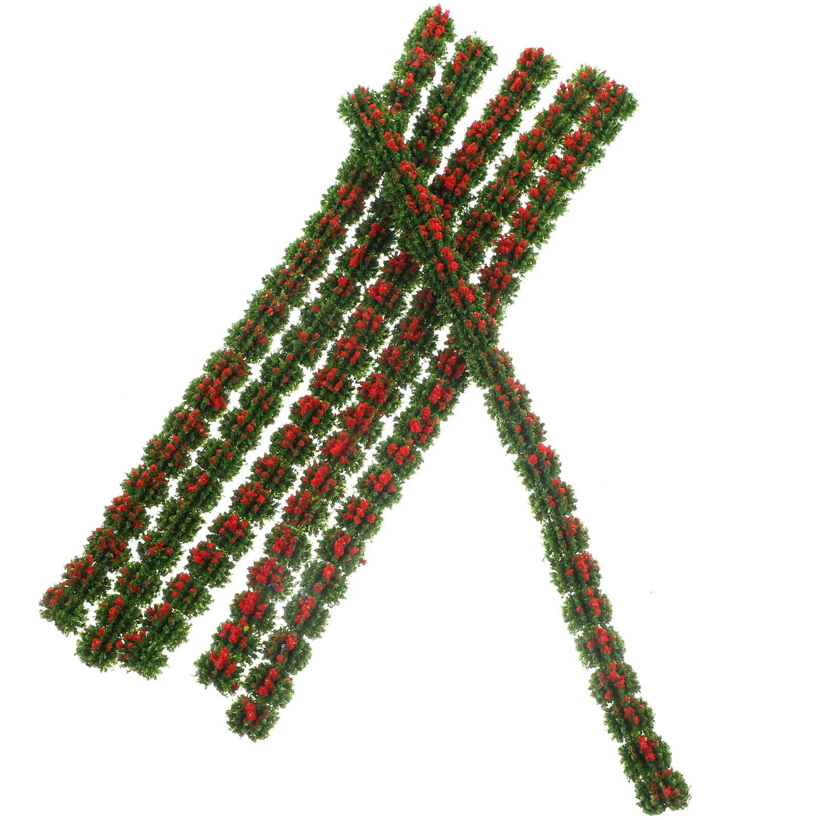 

6 Pcs Toy Room Fairy Garden Accessories Miniature Bush Strip Outdoor Plants Decorate Shrub Cluster Plastic Simulation Faux