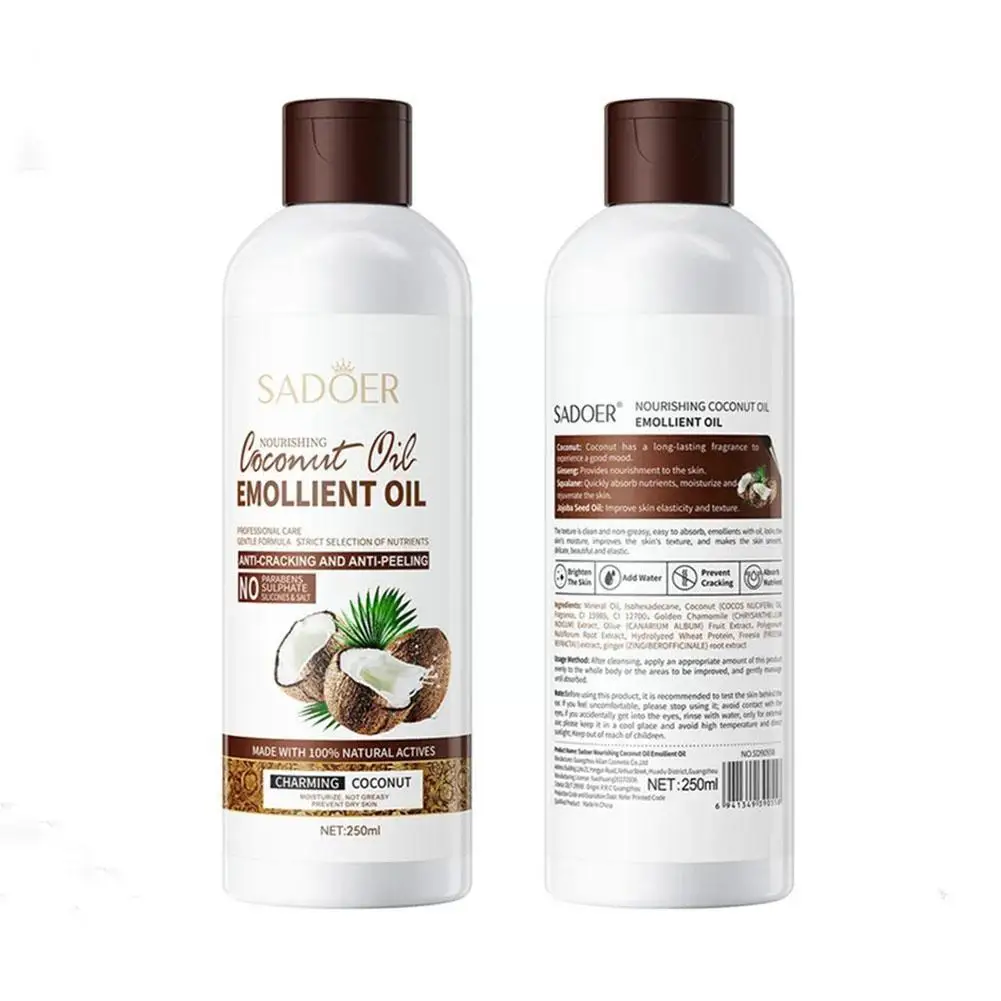 

250 мл кокосовое увлажняющее масло против сушки уход за кожей эфирное масло отбеливающий крем для кожи продукты для ухода за кожей для женщин O8K3