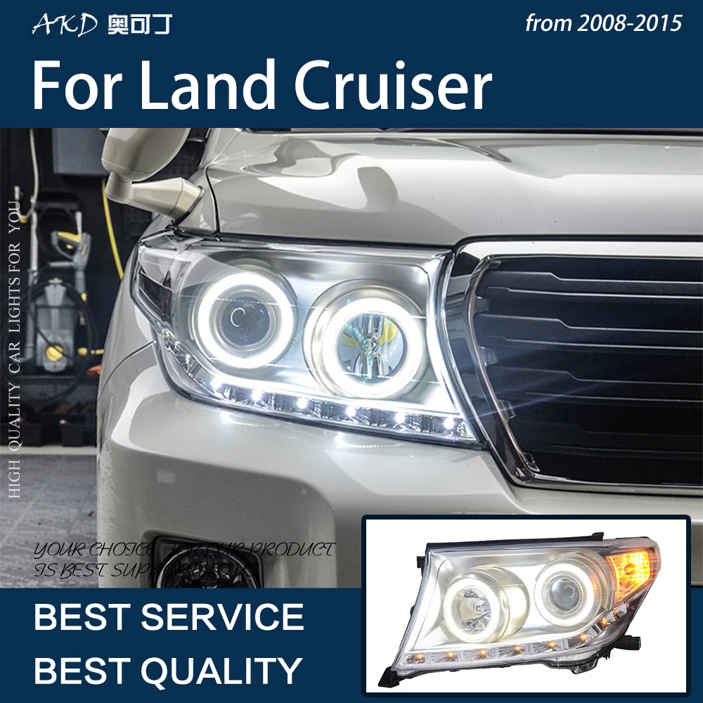 Автомобильные фары для Land Cruiser 2008-2015 светодиодные модификация модернизация DRL