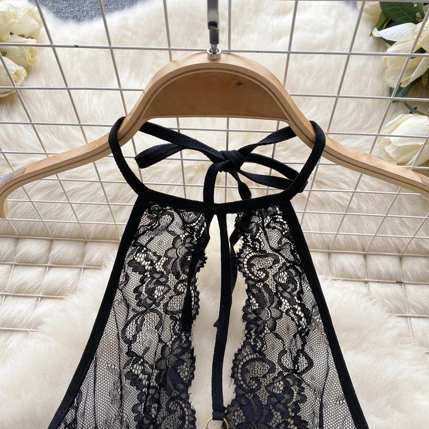 Прозрачный кружевной боди искусственный сексуальный клубный стиль бюстгальтер