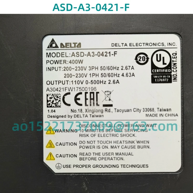 Оригинальный б/у 9-слойный Сервопривод переменного тока 400 Вт новый тест 100% ОК
